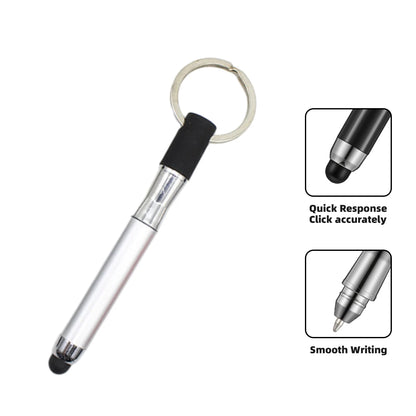 2-in-1 Stylus Ballpoint Pen with Keychain – Capacitive Touch Screen Pen for iPhone, Android & Tablets