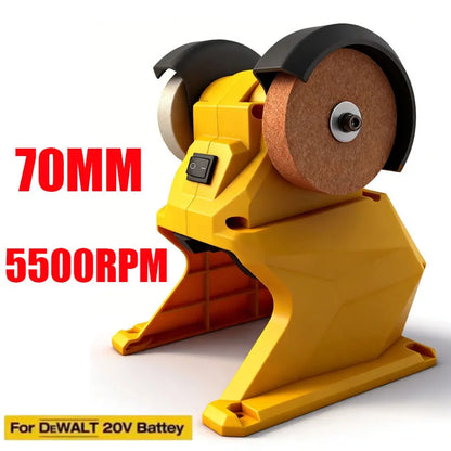 Cordless Double-Head Bench Grinder – Fits DeWALT 20V Battery, Polishing & Grinding for Metal, Stone & Knives (Tool Only)