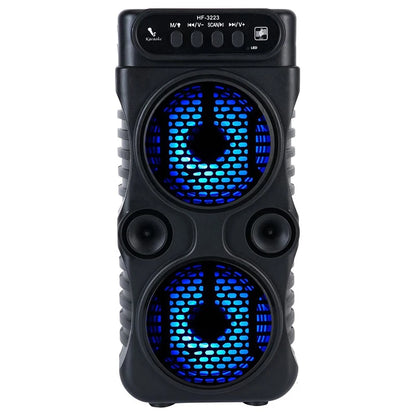 Portable Dual-Driver Bluetooth Speaker – 2.0 Stereo, Bass Boost, USB & Battery Powered | Camping, Party, Karaoke