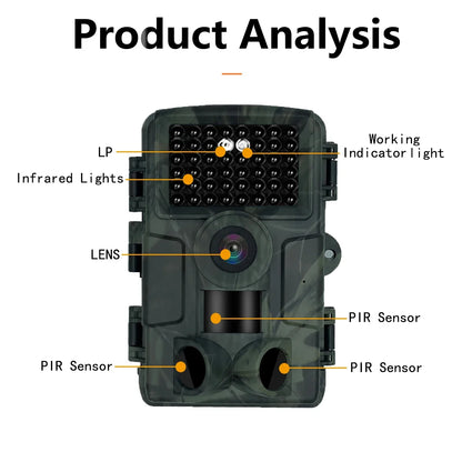 WiFi Hunting Trail Camera – 1080P HD, Night Vision & Bluetooth, Motion Activated