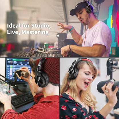 Oneodio A71 Wired Over-Ear Studio Headphones – HiFi Sound, Mic & DJ Monitoring