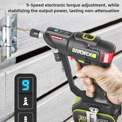 Worx WU177 1/4 Inch Electric Impact Drill 50N.m Brushless Motor 6.35MM Double Headed Quick Change Drill Hex Scoket 20V Battery
