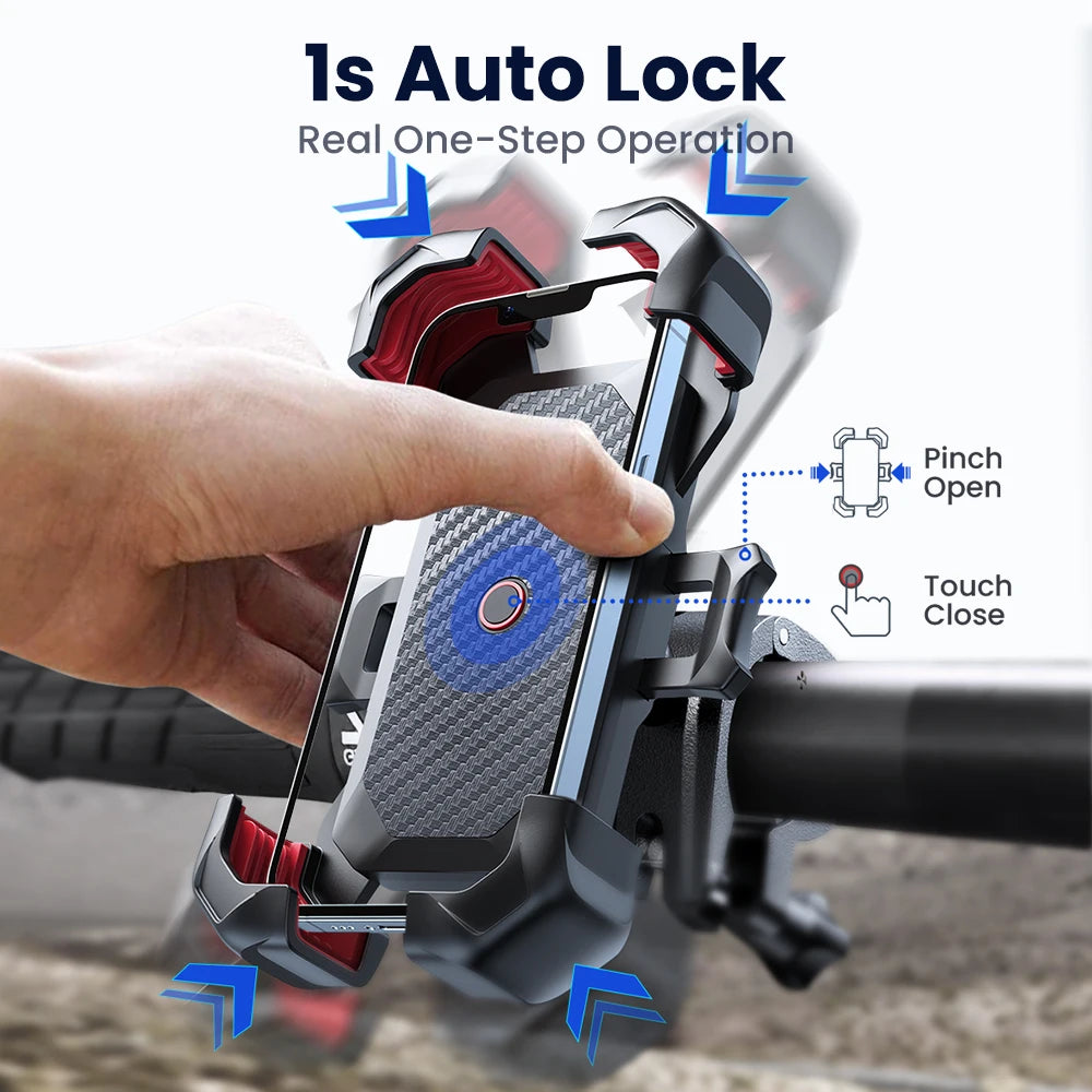 Joyroom JR-ZS288 Bike Phone Holder – 360° Rotation, One-Click Lock, Shockproof for 4.7"–7" Phones