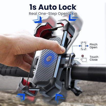 Joyroom JR-ZS288 Bike Phone Holder – 360° Rotation, One-Click Lock, Shockproof for 4.7"–7" Phones