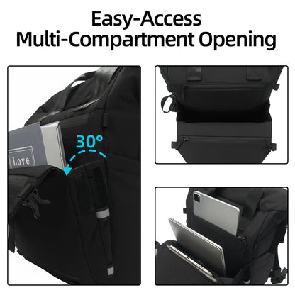 Besnfoto Expandable Roll Top Waterproof Camera Backpack for DSLR SLR Mirrorless Drones, Fits 16'' Laptop with Tripod Holder