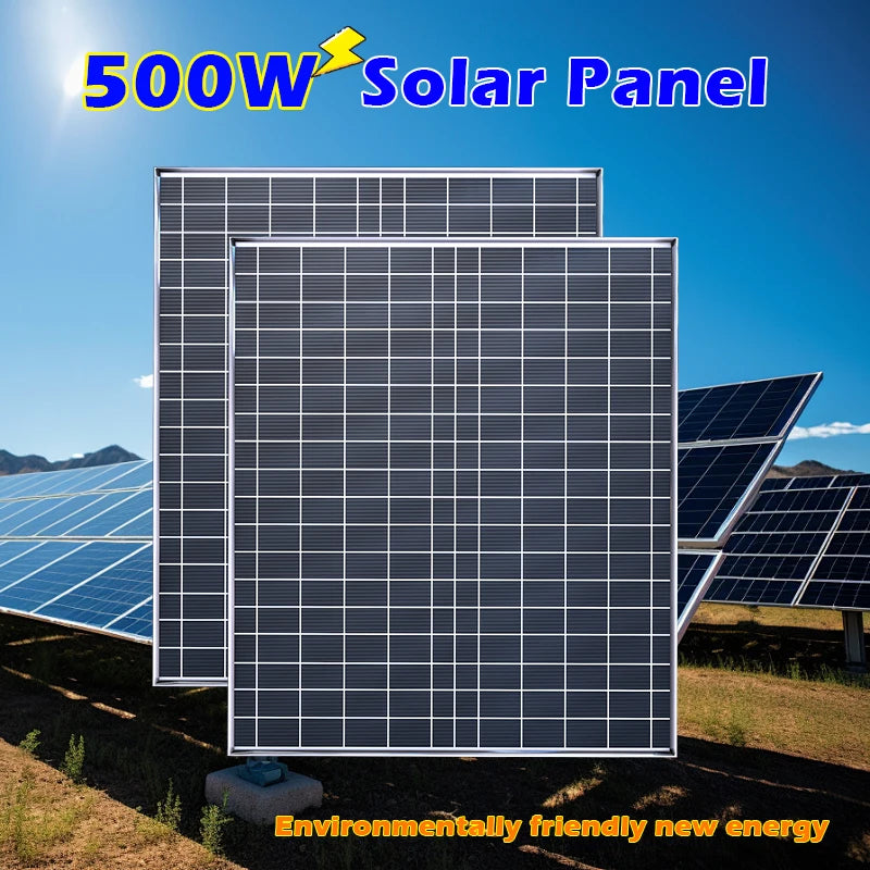 Polycrystalline Solar Panel Kit – 500W or 1000W, 12V, 23% Efficiency | For RV, Camping, Boat, Cabin & Off-Grid