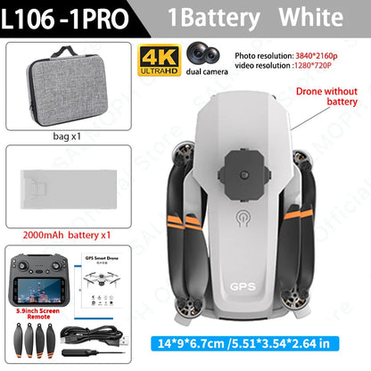 L106-1PRO GPS Drone with 4K Camera – 3KM Range, 5G WiFi FPV, EIS, Obstacle Avoidance, Brushless Motor