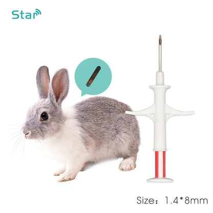 X 50pcs Rfid Microchip 2.12*12mm Cattle Injector Veterinary Transponder Syringe with ICAR 900