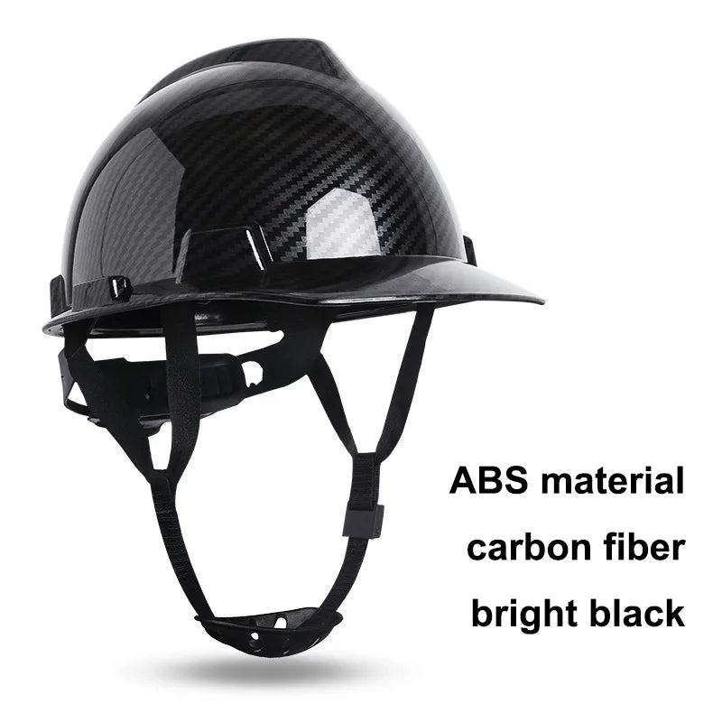 Construction Safety Helmet – Breathable Hard Hat with Carbon Fiber Pattern