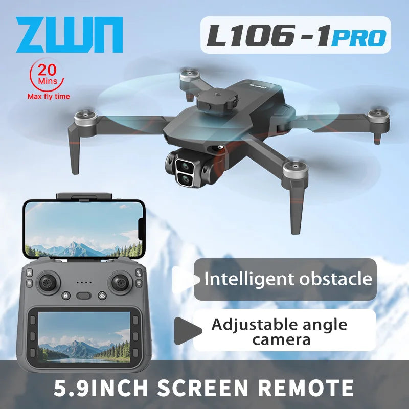 L106-1PRO GPS Drone with 4K Camera – 3KM Range, 5G WiFi FPV, EIS, Obstacle Avoidance, Brushless Motor