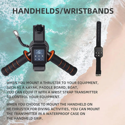 Camolech Electric Underwater Scooter 500W 40M Free Diving Snorkeling Sea Scooter Brushless Motor 60mins