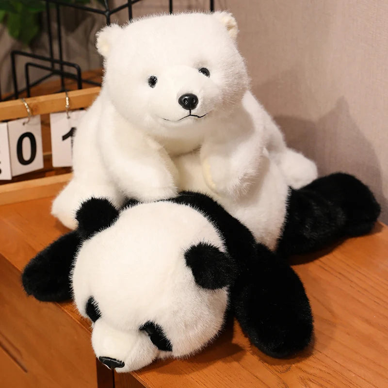 Soft Animal Plush Stuffed Toy – Panda, Bear, Fox & Raccoon Pillow Cushion | 30cm, 45cm, 65cm | Gift for Girls