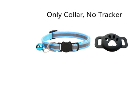 Premium AirTag Cat Collar - Secure GPS Tracking Holder for Cats & Kittens, Adjustable Reflective Design, Compatible with iOS