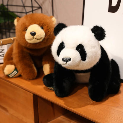 Soft Animal Plush Stuffed Toy – Panda, Bear, Fox & Raccoon Pillow Cushion | 30cm, 45cm, 65cm | Gift for Girls