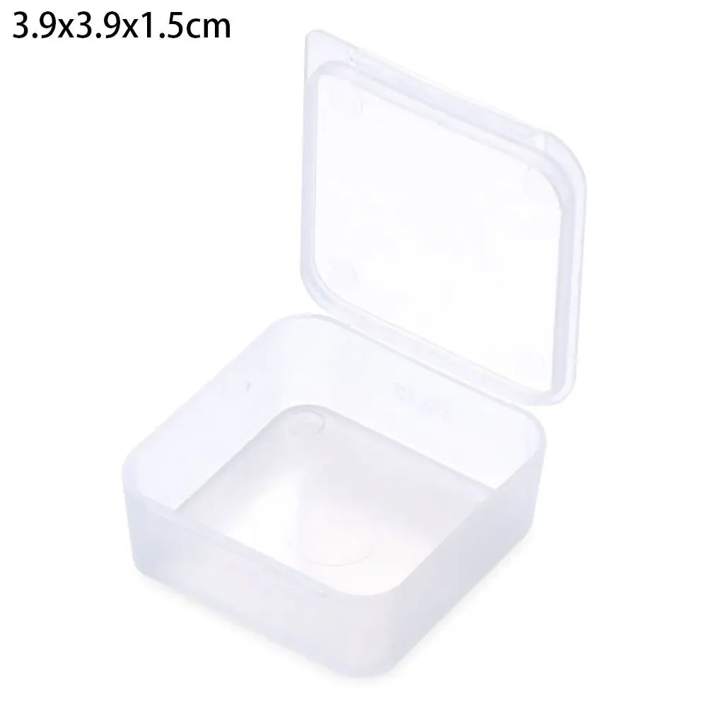 1Pcs Plastic Transparent Storage Box Small Items Sundries Jewelry Organizer Case Beads Container Pill Chip Box Tools Accessories