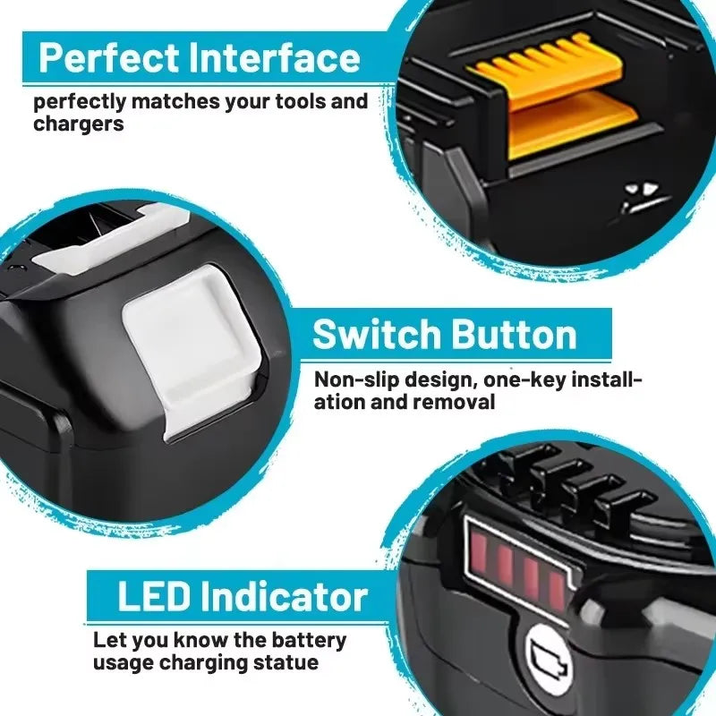 Makita 18V Replacement Battery – 5.0Ah, 6.0Ah & 9.0Ah for BL1840 BL1850 BL1860 & More