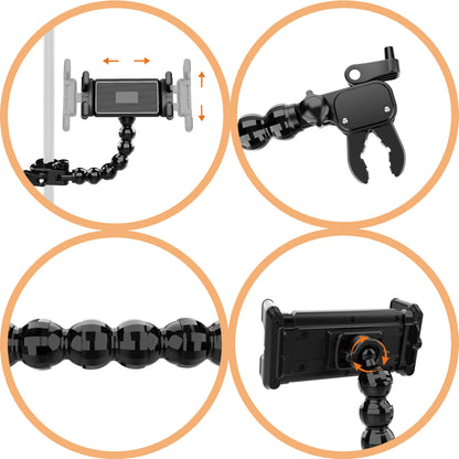 3-in-1 Flexible Tripod Stand – Microphone, Music Sheet & Tablet Holder for 4.7"–15" Devices