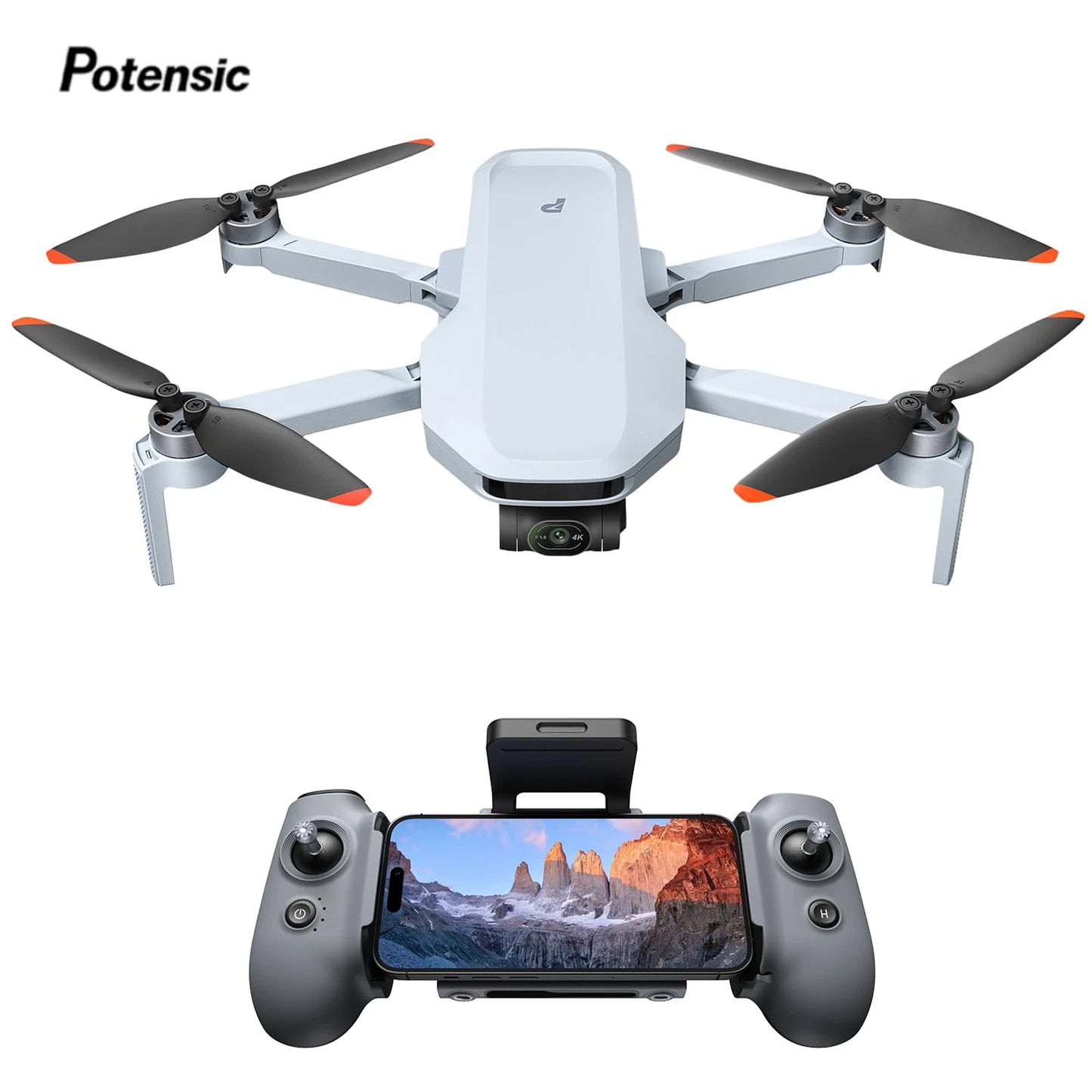 Potensic ATOM 2 Camera Drone – 4K HDR Video, 8K Photo, 3-Axis Gimbal, Under 249g, 10KM Range