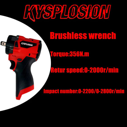 350N.m Brushless Cordless Impact Wrench & Drill Driver – 1/2" Drive, Fits Milwaukee M12 Battery