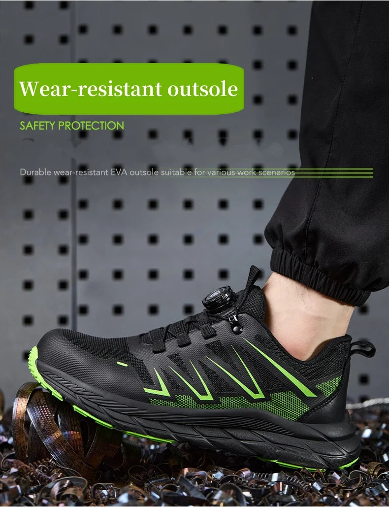 Lightweight Steel Toe Safety Shoes – Men & Women, Puncture-Proof Work Sneakers | EU 36–46