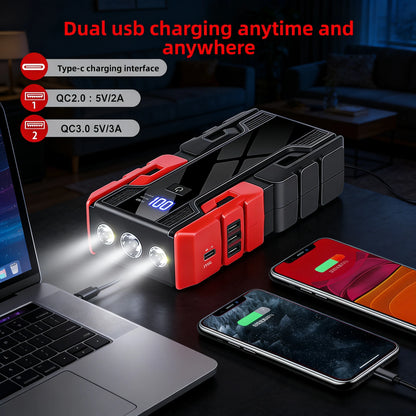 3000A Car Jump Starter – 99800mAh Portable Power Bank, 12V Booster for Gas (6.0L) & Diesel (4.0L) Engines