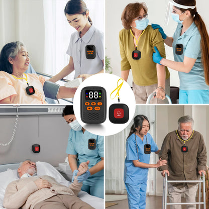 Wireless  Pager System  SOS Emergency Call  Button For Elder Care Home Security Viberation Alarm Button