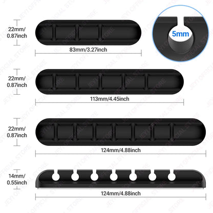 JEYI Adhesive Cable Holder Clips – Cord Management Wire Organizer for Desk, Nightstand & More