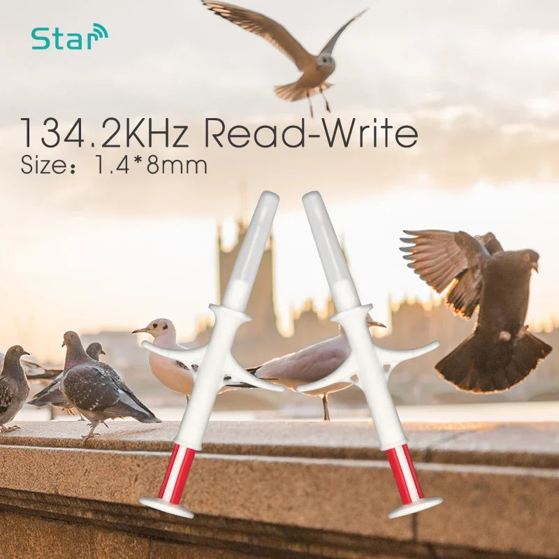 X 50pcs Rfid Microchip 2.12*12mm Cattle Injector Veterinary Transponder Syringe with ICAR 900