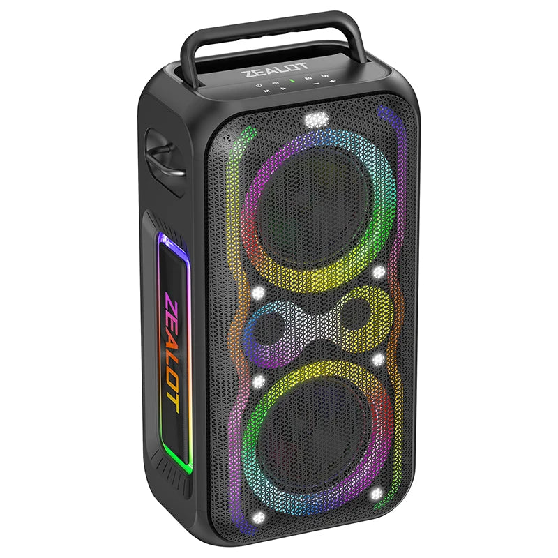 ZEALOT PT21 200W Portable Bluetooth Speaker – 48000mAh, Bass Boost, Stereo Pairing, Reverse Charging, Waterproof
