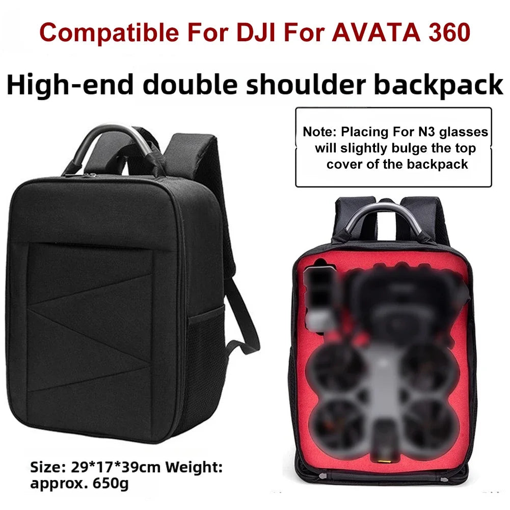 For DJI AVATA 360 EVA Storage Backpack Waterproof Scratch-resistant Portable Shoulder Bag For Outdoor Travel Drones Accessories