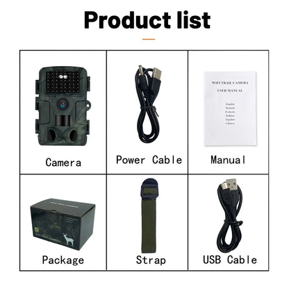 WiFi Hunting Trail Camera – 1080P HD, Night Vision & Bluetooth, Motion Activated