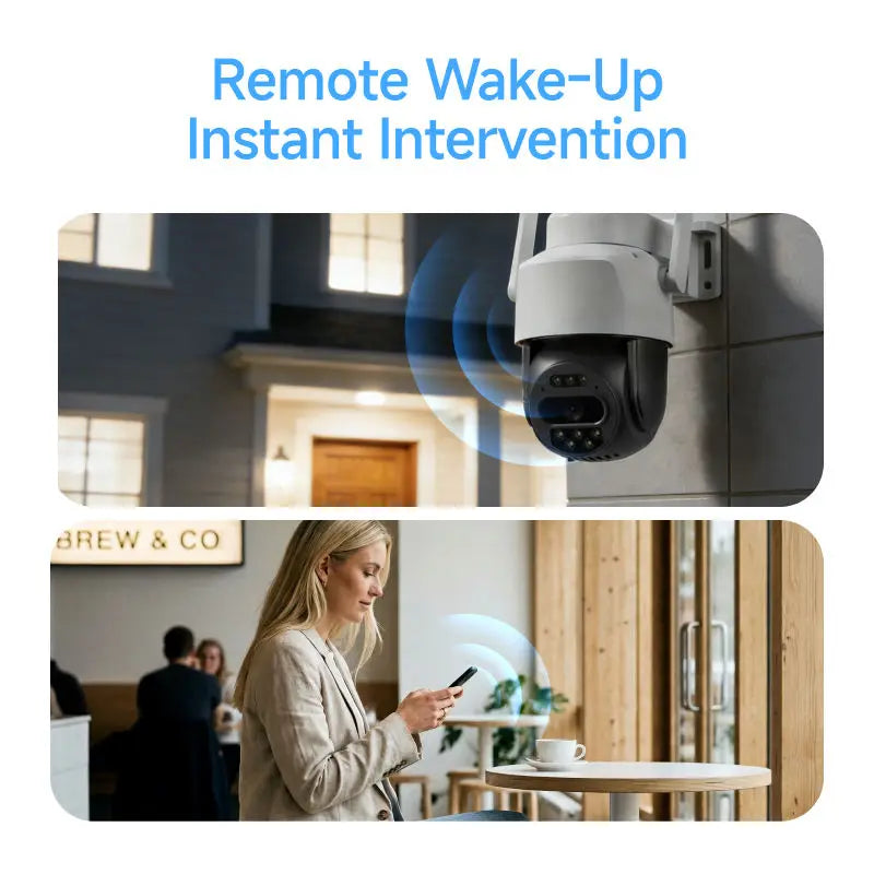 Solar Security Camera – 4G LTE, No WiFi Needed, AI Human Detection & PTZ