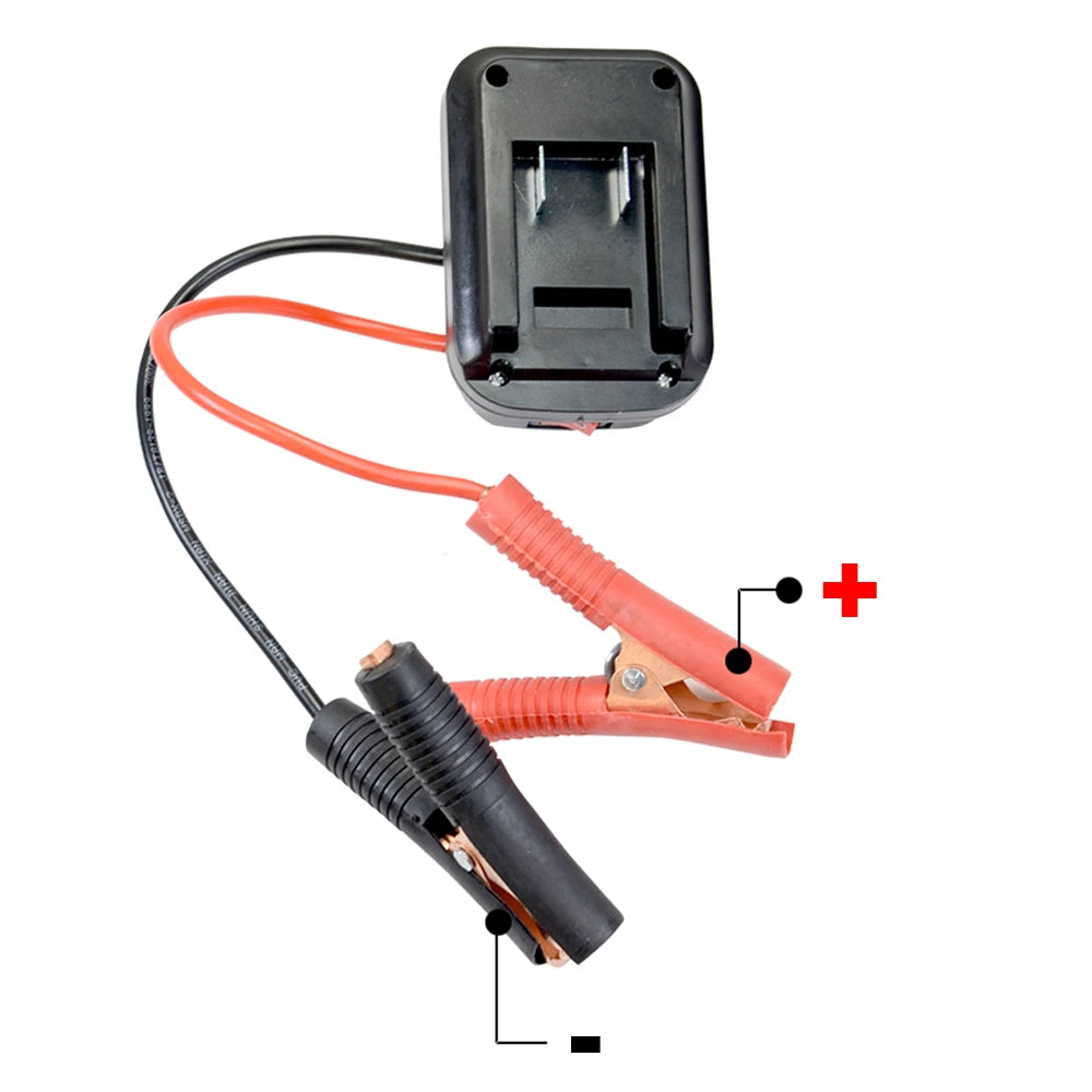 Makita 18V Battery Jump Starter Adapter – Emergency Car Jump Start with Copper Clamps, Optional Dual USB