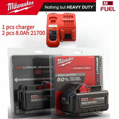 Milwaukee M18 18V Lithium-Ion Battery – 5.0Ah & 6.0Ah Long Cycle Life for M18 Power Tools