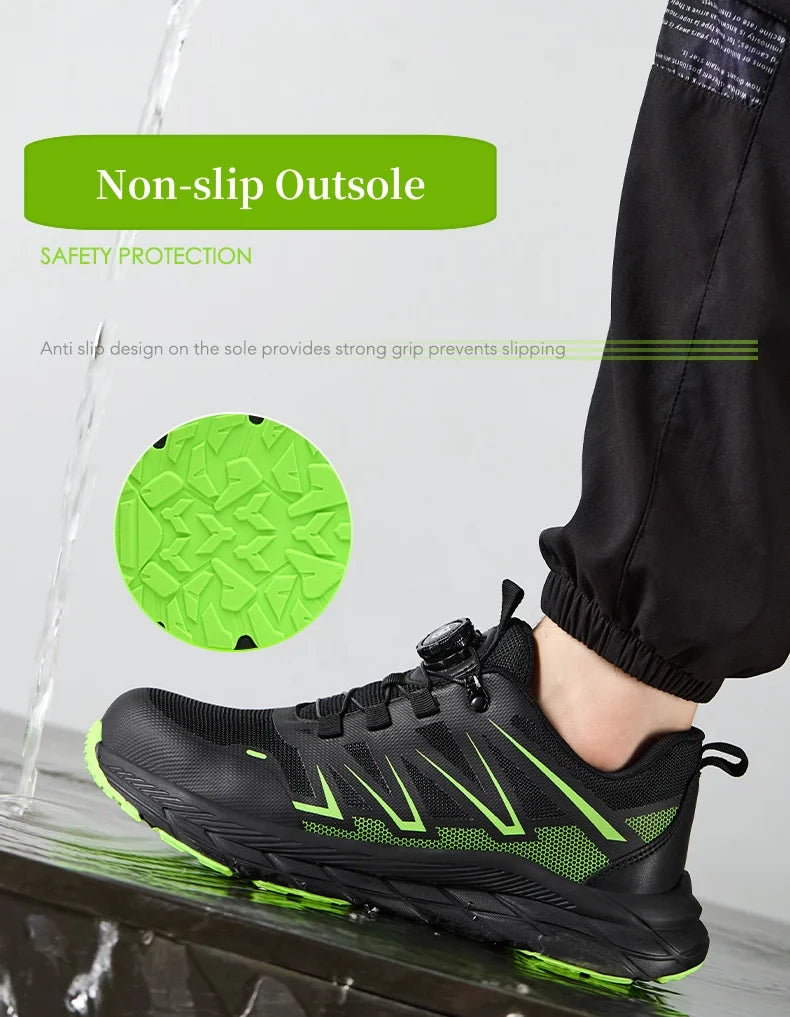 Lightweight Steel Toe Safety Shoes – Men & Women, Puncture-Proof Work Sneakers | EU 36–46