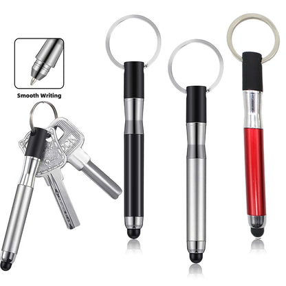 2-in-1 Stylus Ballpoint Pen with Keychain – Capacitive Touch Screen Pen for iPhone, Android & Tablets