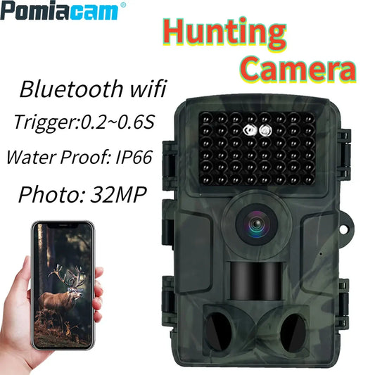 WiFi Hunting Trail Camera – 1080P HD, Night Vision & Bluetooth, Motion Activated